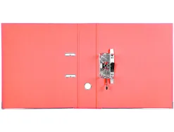 Classeur levier liderpapel a4 documenta carton rembordé 1,9mm dos 75mm rado métallique coloris rouge