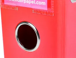 Classeur levier liderpapel a4 documenta carton rembordé 1,9mm dos 75mm rado métallique coloris rouge