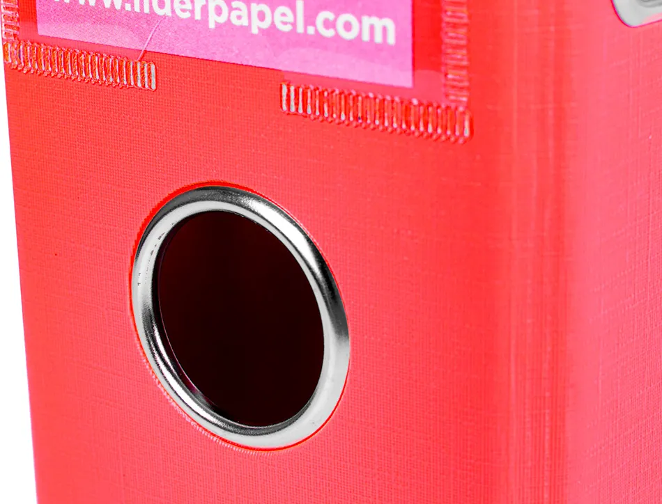 Classeur levier liderpapel a4 documenta carton rembordé 1,9mm dos 75mm rado métallique coloris rouge