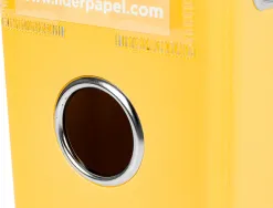 Classeur levier liderpapel a4 documenta carton rembordé 1,9mm dos 75mm rado métallique coloris jaune
