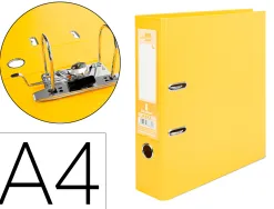 Classeur levier liderpapel a4 documenta carton rembordé 1,9mm dos 75mm rado métallique coloris jaune