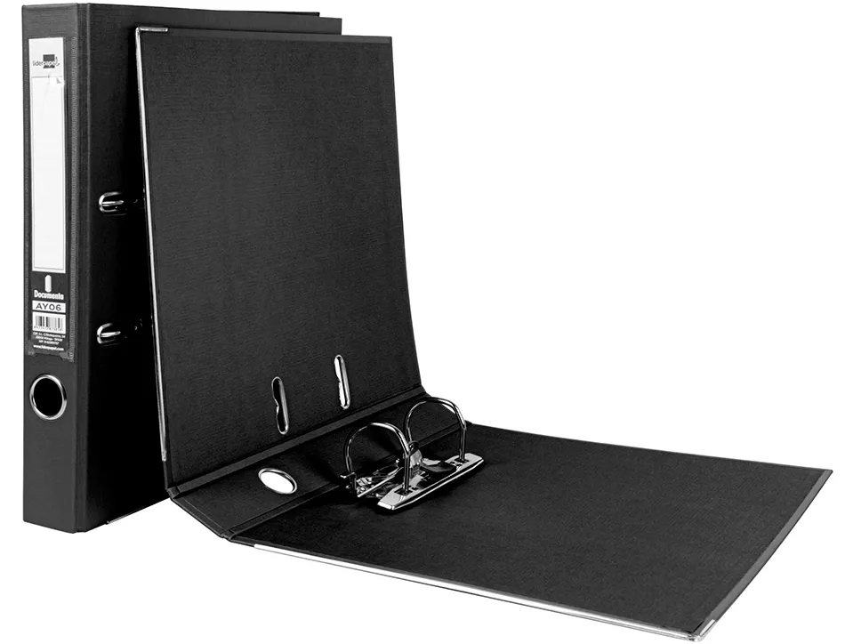 Classeur levier liderpapel a4 documenta carton rembordé 1,9mm dos 52mm rado métallique coloris noir