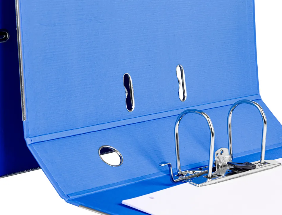 Classeur levier liderpapel documenta a4+ carton remborde dos 75mm rado metallique coloris bleu