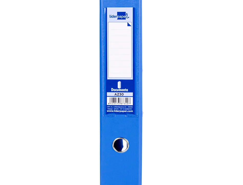 Classeur levier liderpapel documenta a4+ carton remborde dos 75mm rado metallique coloris bleu