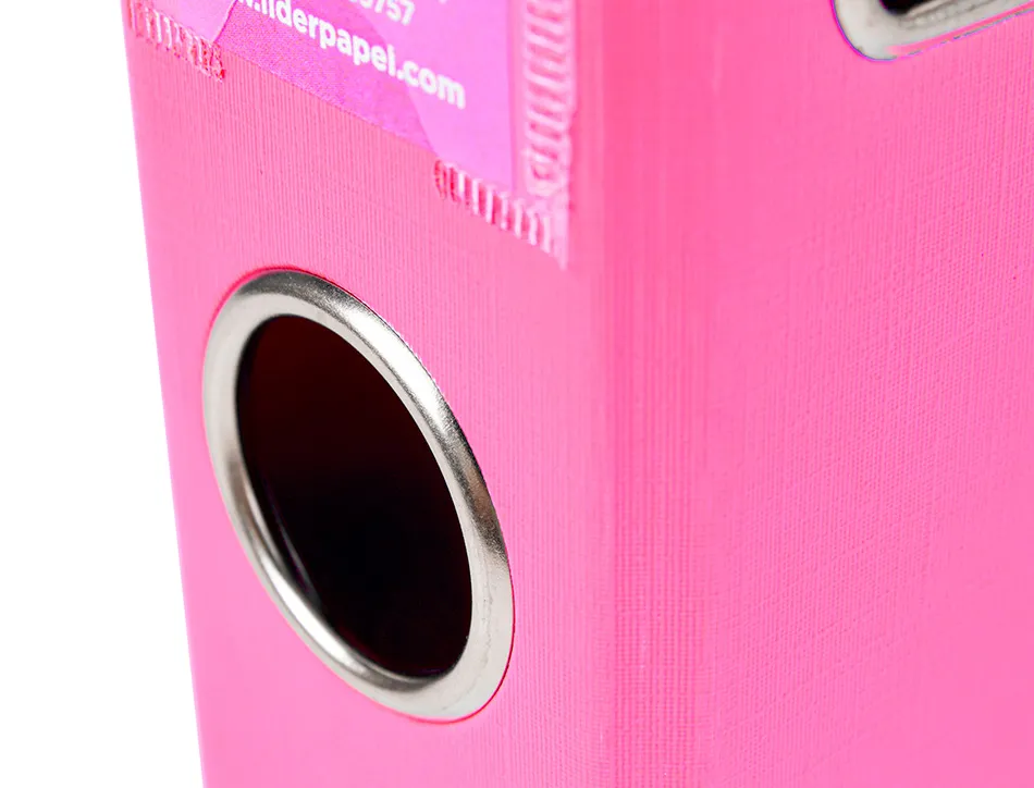 Classeur levier liderpapel a4 documenta carton rembordé 1,9mm dos 52mm rado métallique coloris rose