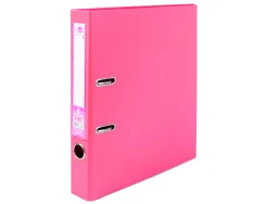 Classeur levier liderpapel a4 documenta carton rembordé 1,9mm dos 52mm rado métallique coloris rose