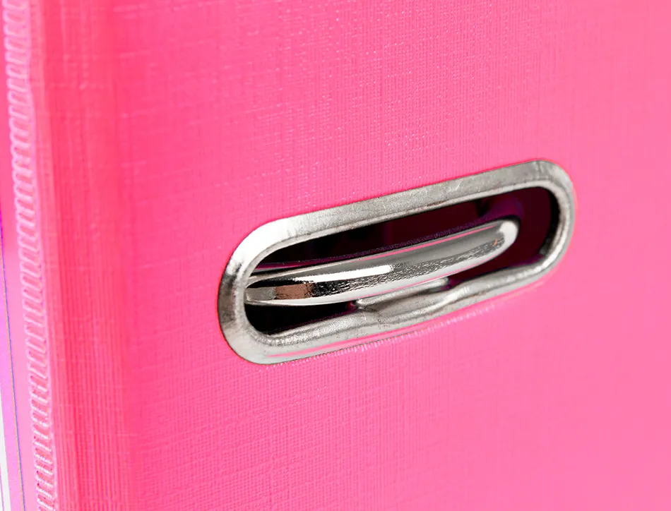 Classeur levier liderpapel a4 documenta carton rembordé 1,9mm dos 52mm rado métallique coloris rose