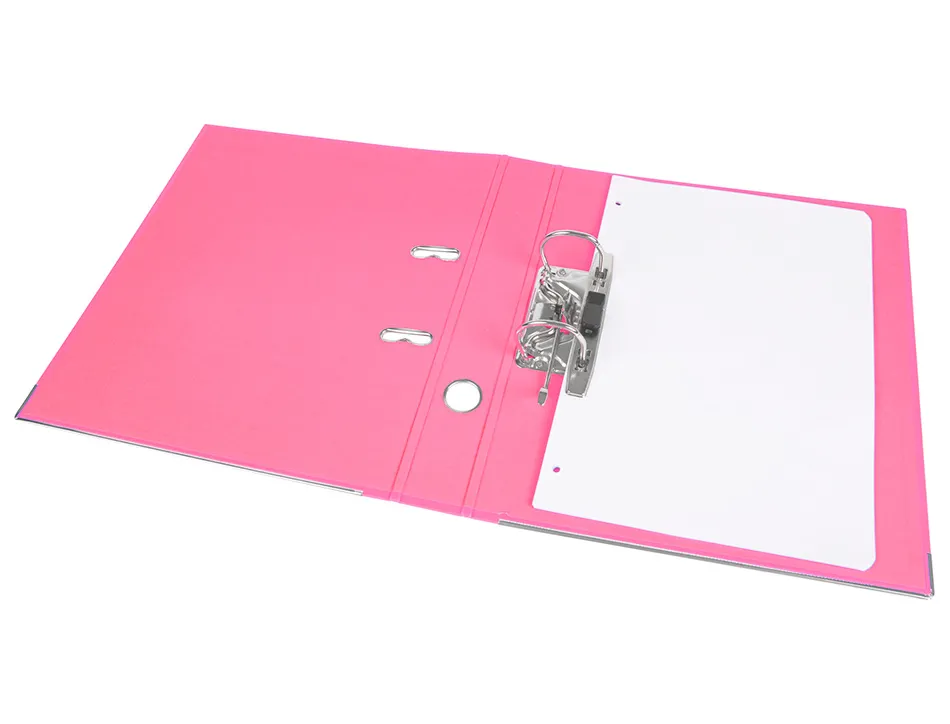 Classeur levier liderpapel a4 documenta carton rembordé 1,9mm dos 52mm rado métallique coloris rose