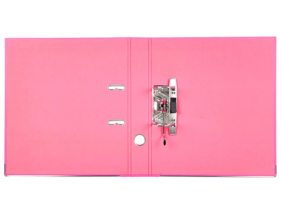 Classeur levier liderpapel a4 documenta carton rembordé 1,9mm dos 52mm rado métallique coloris rose