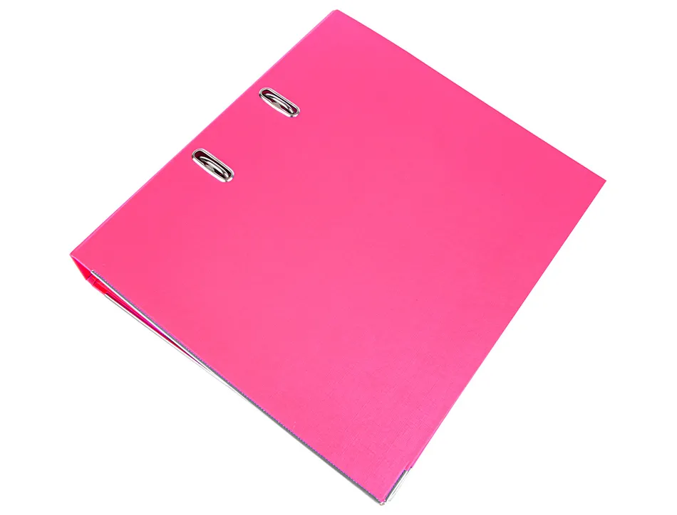 Classeur levier liderpapel a4 documenta carton rembordé 1,9mm dos 52mm rado métallique coloris rose