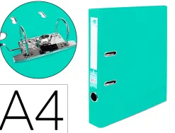 Classeur levier liderpapel a4 documenta carton rembordé 1,9mm dos 52mm rado métallique coloris vert clair