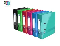 Classeur levier oxford color life a4+ 2 anneaux en d dos 80mm ergonomique coloris pastel assortis lot 10 unites