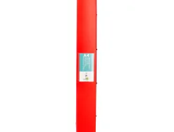 Classeur liderpapel 4 anneaux 40mm a4 polypropylene dos 55mm porte-cartes de visite coloris rouge translucide