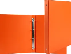 Classeur liderpapel 4 anneaux ronds 25mm a5 carton rembordé pvc coloris orange