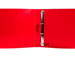 Classeur liderpapel 4 anneaux 25mm a4 260x315mm polypropylene dos 40mm porte-cartes visite coloris rouge