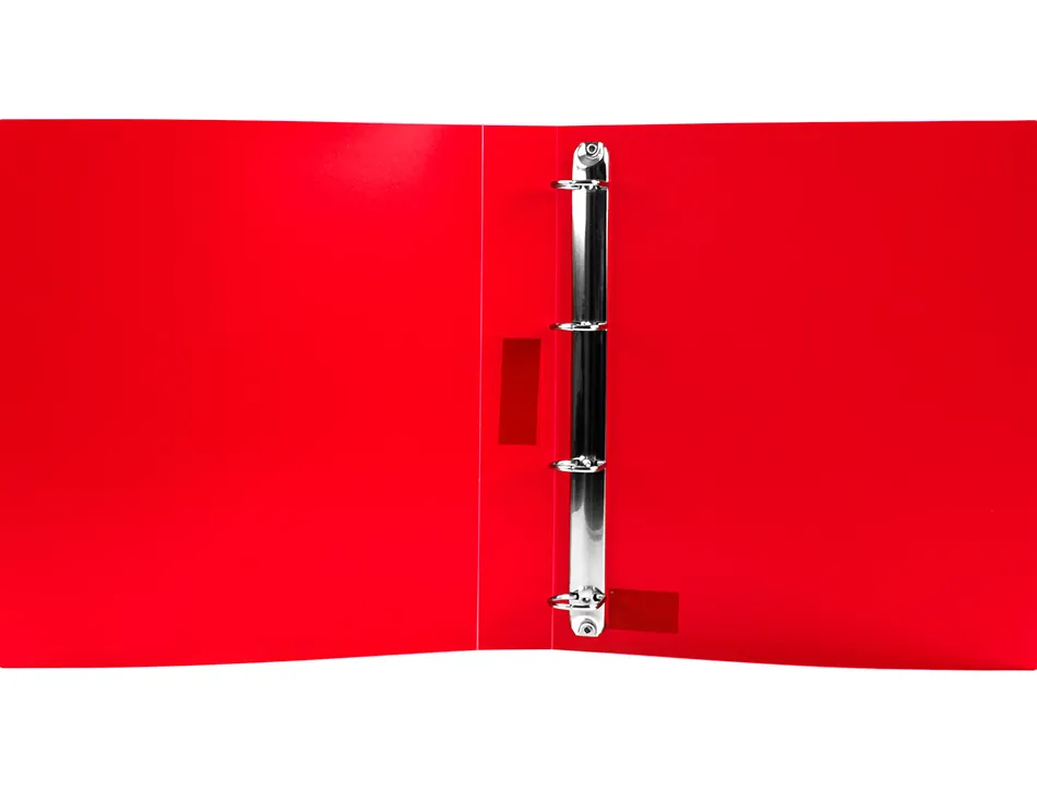 Classeur liderpapel 4 anneaux 25mm a4 260x315mm polypropylene dos 40mm porte-cartes visite coloris rouge