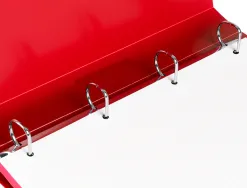 Classeur liderpapel 4 anneaux 25mm a4 260x315mm polypropylene dos 40mm porte-cartes visite coloris rouge