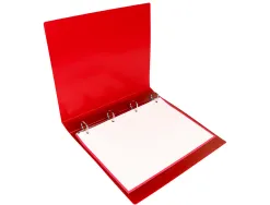 Classeur liderpapel 4 anneaux 25mm a4 260x315mm polypropylene dos 40mm porte-cartes visite coloris rouge
