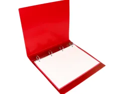 Classeur liderpapel 4 anneaux 25mm a4 260x315mm polypropylene dos 40mm porte-cartes visite coloris rouge