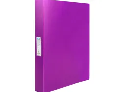 Classeur liderpapel 4 anneaux 25mm a4 260x315mm polypropylene dos 40mm porte-cartes visite coloris violet