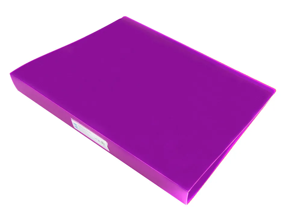Classeur liderpapel 4 anneaux 25mm a4 260x315mm polypropylene dos 40mm porte-cartes visite coloris violet