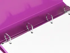 Classeur liderpapel 4 anneaux 25mm a4 260x315mm polypropylene dos 40mm porte-cartes visite coloris violet