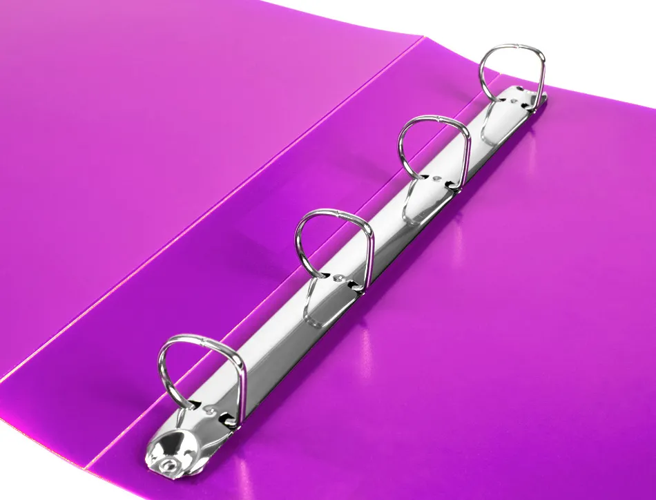 Classeur liderpapel 4 anneaux 25mm a4 260x315mm polypropylene dos 40mm porte-cartes visite coloris violet