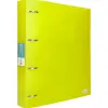 Classeur liderpapel 4 anneaux 40mm a4 polypropylene dos 55mm porte-cartes de visite coloris jaune fluo