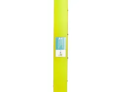 Classeur liderpapel 4 anneaux 40mm a4 polypropylene dos 55mm porte-cartes de visite coloris jaune fluo