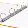 Classeur liderpapel 4 anneaux ronds 25mm a4+ carton rembordé paper coat coloris orange