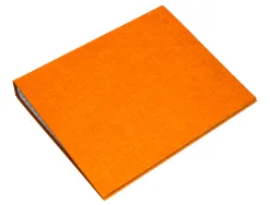 Classeur liderpapel 4 anneaux ronds 25mm a4+ carton rembordé paper coat coloris orange