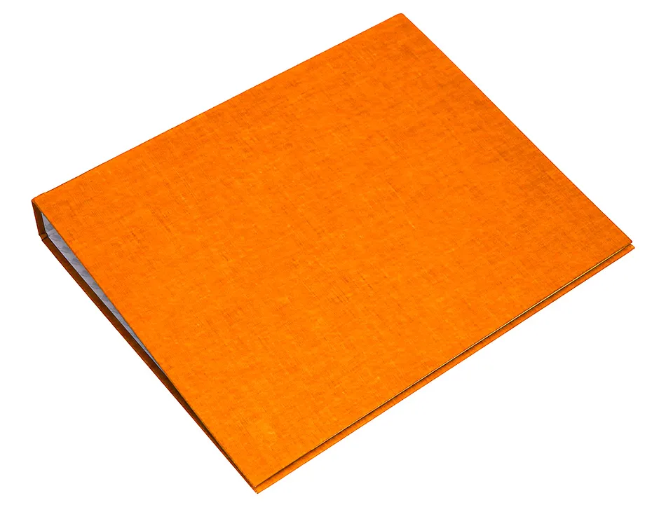 Classeur liderpapel 4 anneaux ronds 25mm a4+ carton rembordé paper coat coloris orange