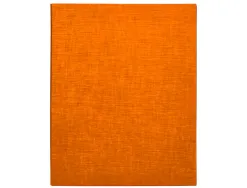 Classeur liderpapel 4 anneaux ronds 25mm a4+ carton rembordé paper coat coloris orange