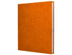 Classeur liderpapel 4 anneaux ronds 25mm a4+ carton rembordé paper coat coloris orange
