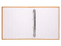 Classeur liderpapel 4 anneaux ronds 25mm a4+ carton rembordé paper coat coloris orange