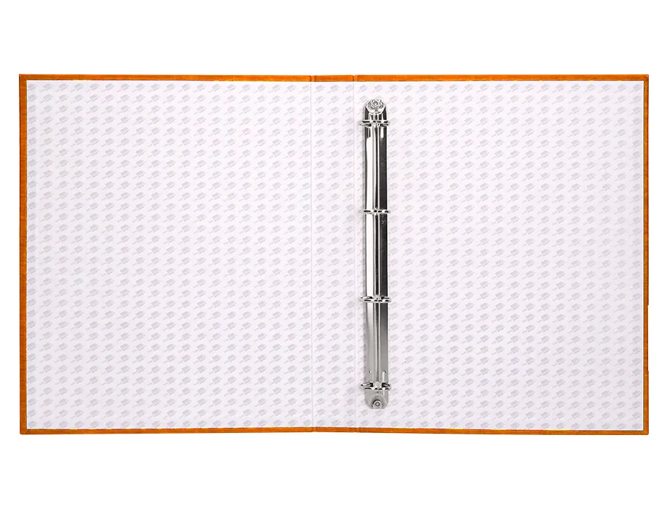 Classeur liderpapel 4 anneaux ronds 25mm a4+ carton rembordé paper coat coloris orange