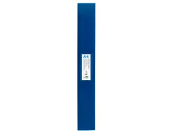 Classeur liderpapel 4 anneaux 25mm a4 260x315mm polypropylène dos 40mm porte-cartes visite coloris bleu translucide
