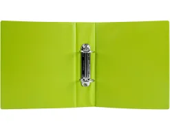 Classeur liderpapel 2 anneaux ronds 40mm a5 carton rembordé pvc coloris vert pistache