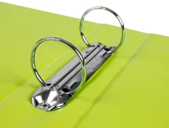 Classeur liderpapel 2 anneaux ronds 40mm a5 carton rembordé pvc coloris vert pistache