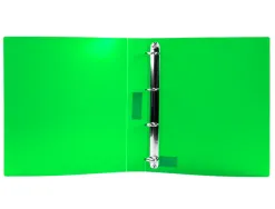 Classeur liderpapel 4 anneaux 25mm a4 260x315mm polypropylene dos 40mm porte-cartes visite coloris vert