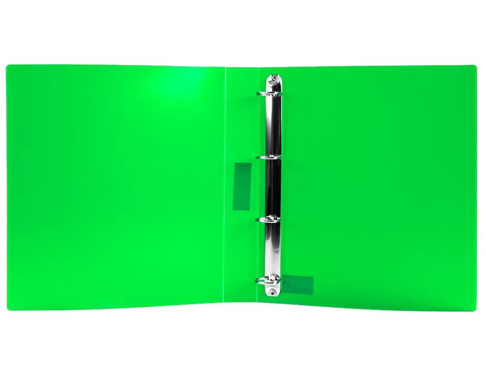 Classeur liderpapel 4 anneaux 25mm a4 260x315mm polypropylene dos 40mm porte-cartes visite coloris vert