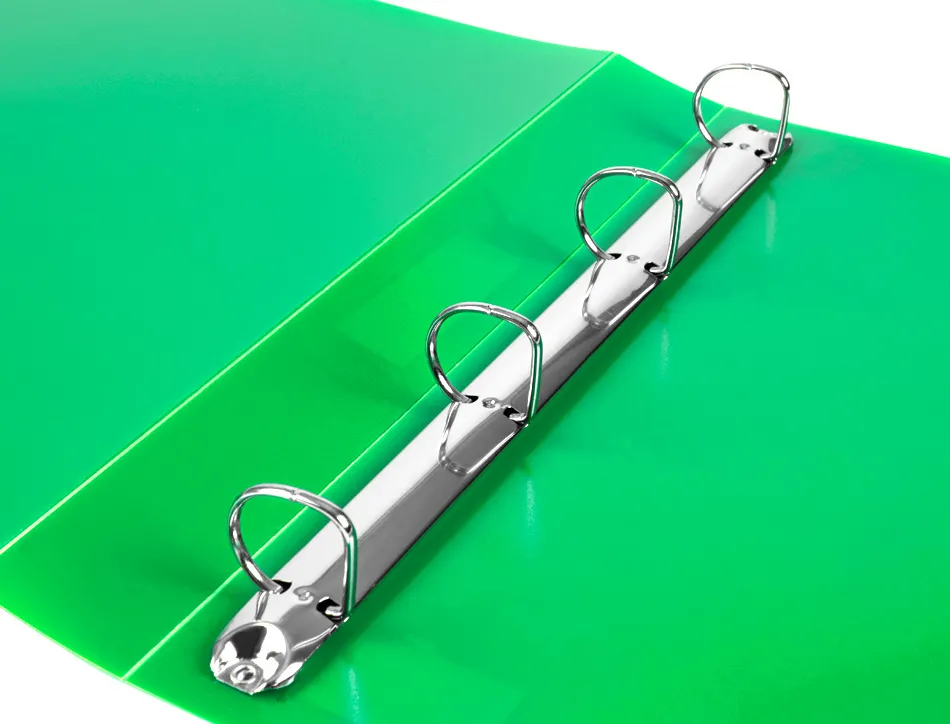 Classeur liderpapel 4 anneaux 25mm a4 260x315mm polypropylene dos 40mm porte-cartes visite coloris vert