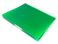 Classeur liderpapel 4 anneaux 25mm a4 260x315mm polypropylene dos 40mm porte-cartes visite coloris vert