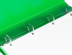 Classeur liderpapel 4 anneaux 25mm a4 260x315mm polypropylene dos 40mm porte-cartes visite coloris vert