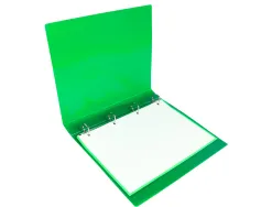 Classeur liderpapel 4 anneaux 25mm a4 260x315mm polypropylene dos 40mm porte-cartes visite coloris vert