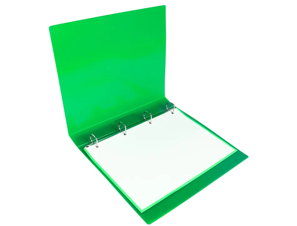 Classeur liderpapel 4 anneaux 25mm a4 260x315mm polypropylene dos 40mm porte-cartes visite coloris vert