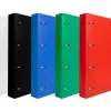 Classeur liderpapel 4 anneaux en d 25mm a4 polypropylene feuillets mobiles 100f 5x5mm coloris noir opaque