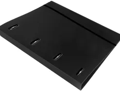 Classeur liderpapel 4 anneaux en d 25mm a4 polypropylene feuillets mobiles 100f 5x5mm coloris noir opaque