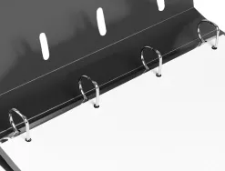 Classeur liderpapel 4 anneaux en d 25mm a4 polypropylene feuillets mobiles 100f 5x5mm coloris noir opaque