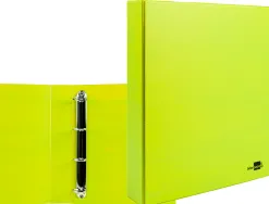 Classeur liderpapel 4 anneaux ronds 40mm a4 carton rembordé pvc coloris vert pistache